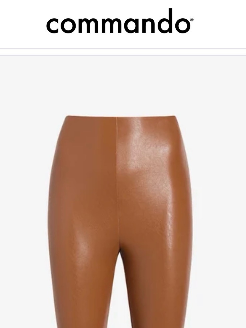 Commando High-Waist Faux Leather pants in Brown